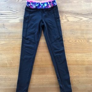 Girls Ivivva Leggings - black - size 8